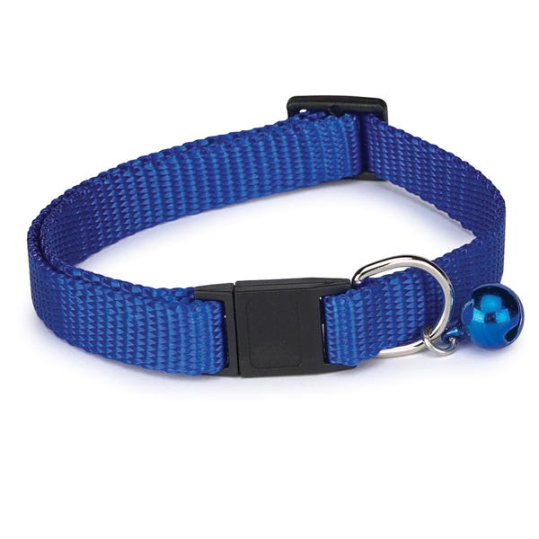 MT Nylon Cat Collar 8-12In Blue