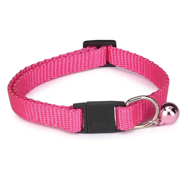 meow town cat collar 8 12in pink