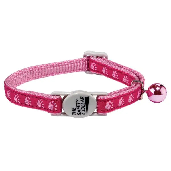 Meow Town Two-Tone Pawprint Cat Collars - Pick a Color