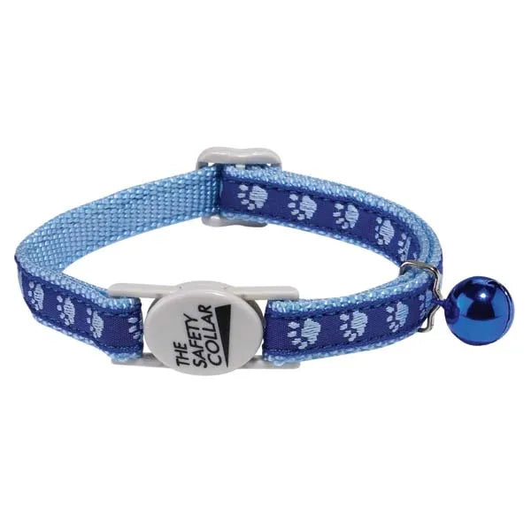 Meow Town Two-Tone Pawprint Cat Collars - Pick a Color