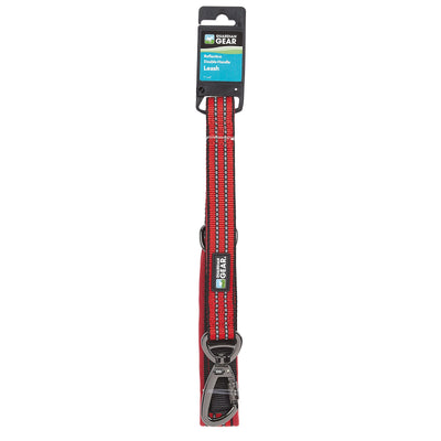 guardian gear reflective double handle 6ft red leash