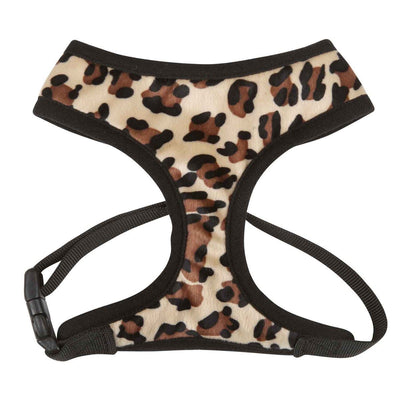 casual canine plush print harness l leopard