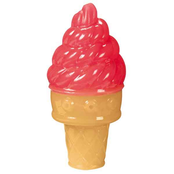 Pet Edge Cool Pup Mini Ice Cream Cone Durable Dog Toy - Pink