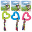 Digger's TPR Heart and Rope Dog Chew Toy for Small Breeds - 6 Inch