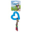 Digger's TPR Heart and Rope Dog Chew Toy for Small Breeds - 6 Inch