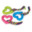 Digger's TPR Heart and Rope Dog Chew Toy for Small Breeds - 6 Inch