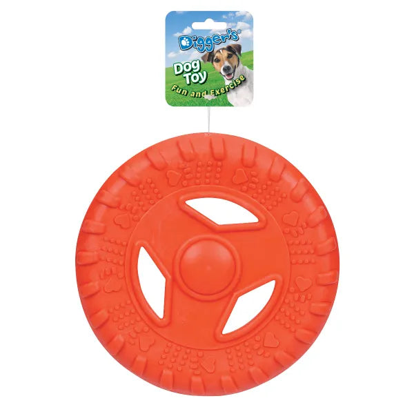Digger's Fly and Fetch TPR Disc Dog Toy – Durable Rubber Fetch Toy