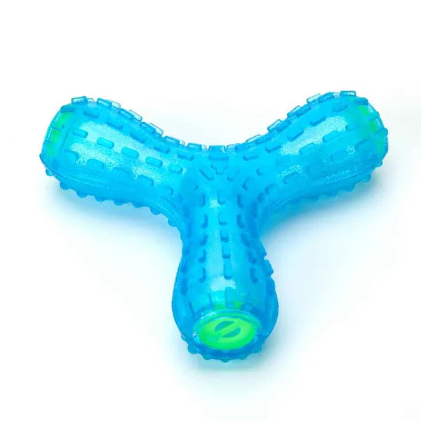 Pet Edge DGR Giggle Wish Bone Blue Durable Dog Chew Toy – 7 Inch, Color Choice