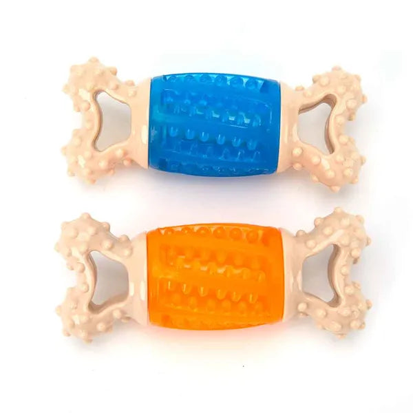 Pet Edge DGR Giggle Bone Blue Interactive Dog Chew Toy – Color Choice