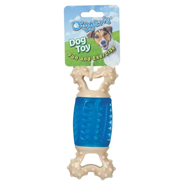 Pet Edge DGR Giggle Bone Blue Interactive Dog Chew Toy – Color Choice