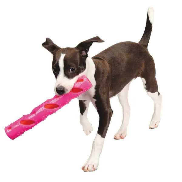 Pet Edge DGR Crinkle Stuff Stick Pink Interactive Dog Toy - 12 Inch