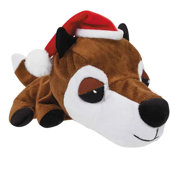 Diggers FatHedz Holiday Plush Dog Toy with Squeaker 10.5 Inch - Select a Species