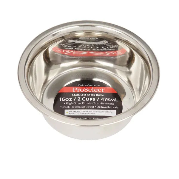 Pet Edge Heavy Duty Stainless Steel Pet Dish - Mirror Finish, Select a Size