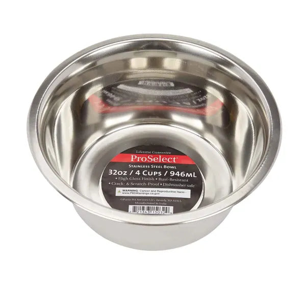 Pet Edge Heavy Duty Stainless Steel Pet Dish - Mirror Finish, Select a Size