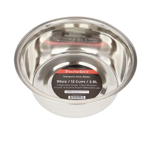 Pet Edge Heavy Duty Stainless Steel Pet Dish - Mirror Finish, Select a Size