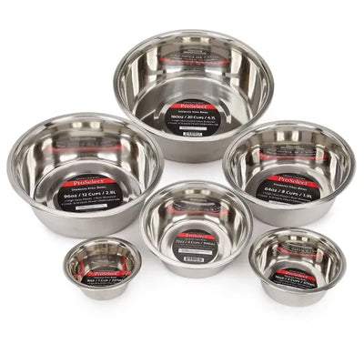 Pet Edge Heavy Duty Stainless Steel Pet Dish - Mirror Finish, Select a Size