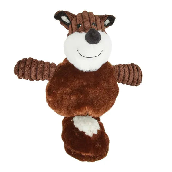 Zanies Country Crew Plush Squeaker Dog Toy 4-Pack – Corduroy & Plush