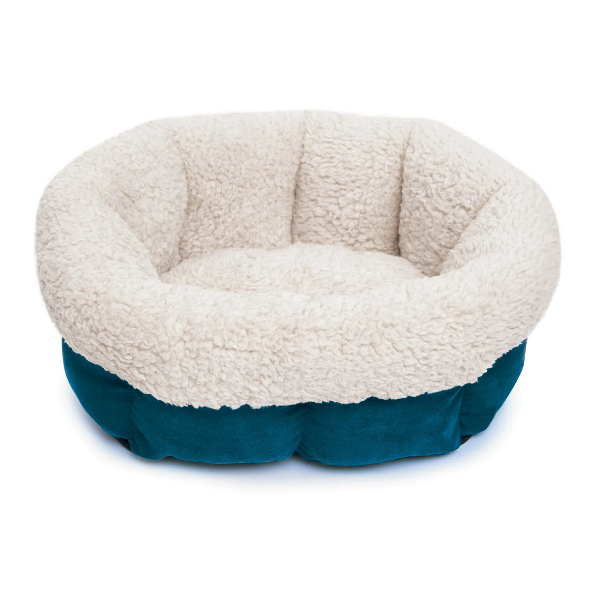 Slumber Pet Cat Snuggle Beds - Blue Pacific Faux-suede 18 inch