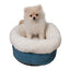 Slumber Pet Cat Snuggle Beds - Blue Pacific Faux-suede 18 inch