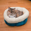 Slumber Pet Cat Snuggle Beds - Blue Pacific Faux-suede 18 inch