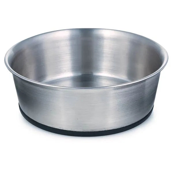 ProSelect Stainless Steel Dog Bowl with Non-Slip Rubber Base - Size Option