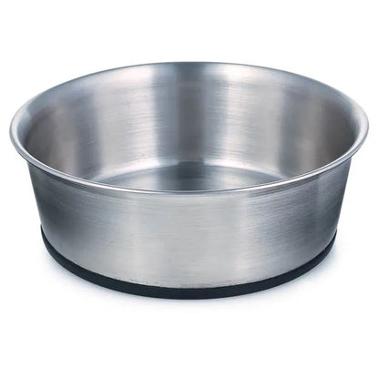 ProSelect Stainless Steel Dog Bowl with Non-Slip Rubber Base - Size Option