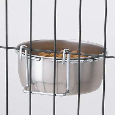 Pet Edge Stainless Steel Hanging Pet Bowl for Food and Water – Select a Size