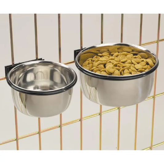 Pet Edge Stainless Steel Coop Cup for Poultry and Pets, Select a Size