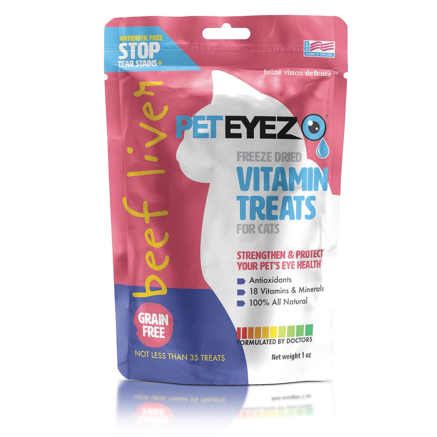PETEYEZ Vitamin Cat Treat Beef Lvr 1oz
